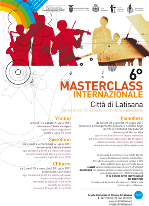 Masterclass internazionale Masterclass internazionale