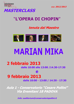 Masterclass L'opera di Chopin