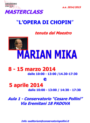 Masterclass: The Chopin Opera 2014 Masterclass: The Chopin Opera 2014