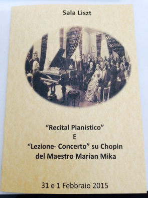 Olbia, Sala Liszt, Recital e Lezione-Concerto
